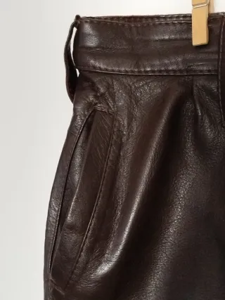 Falda de CUERO vintage marrón