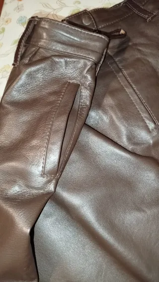 Falda de CUERO vintage marrón