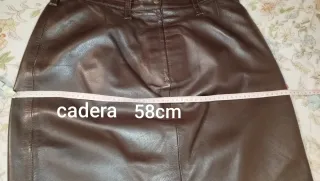 Falda de CUERO vintage marrón