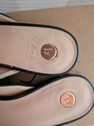 Mules La Strada Negros Talla 40