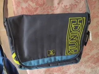 Bandolera Munich azul y gris