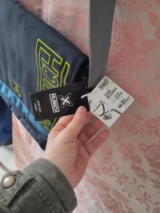 Bandolera Munich azul y gris