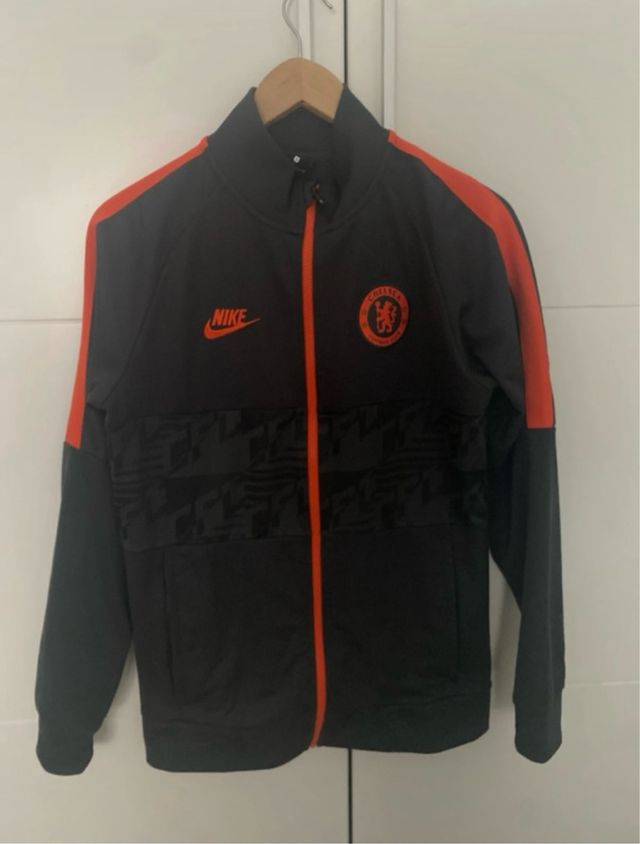 Chaqueta Oficial Chelsea Nike Negra Naranja
