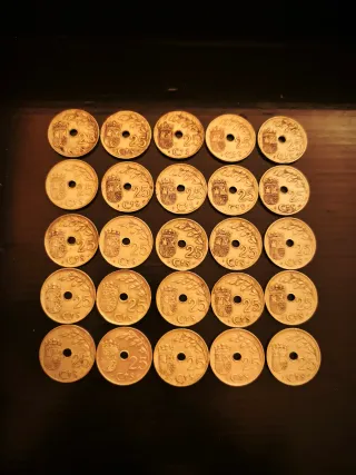 Lote 25 Monedas de 25 Céntimos España 1937