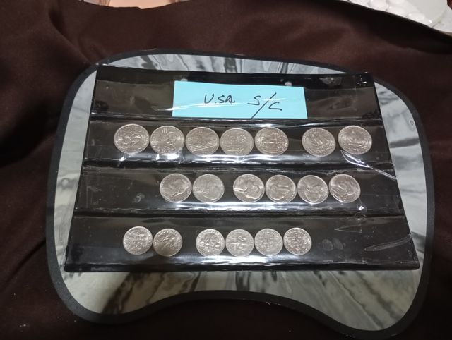 Lote 14 monedas USA sin circular