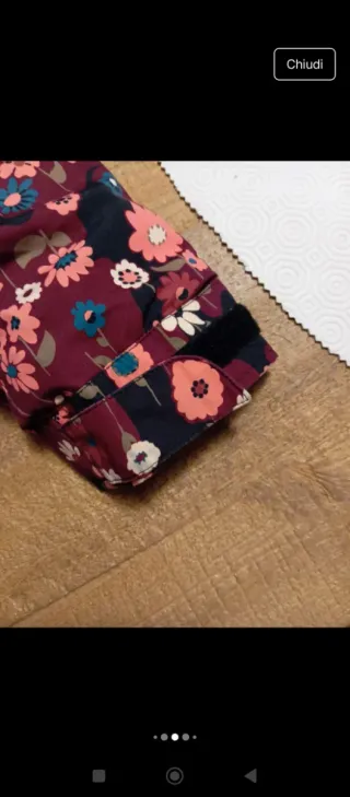 Giacca sci Burton ragazza fantasia floreale