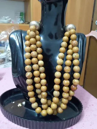 Collana vintage perle multifilo