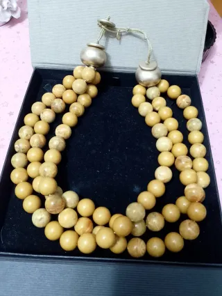 Collana vintage perle multifilo