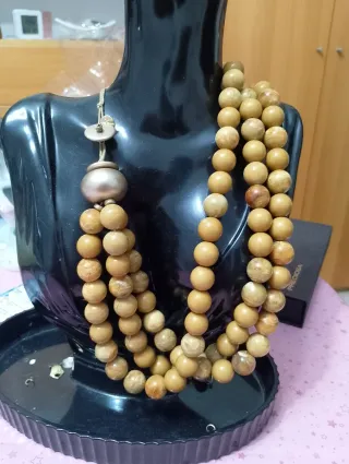 Collana vintage perle multifilo