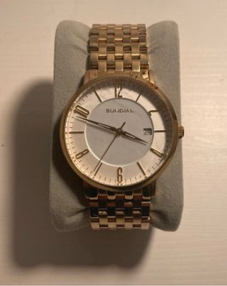 Reloj Sundial Dorado y Blanco