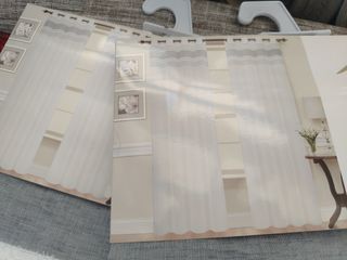 2 Tende Omar 140x280 Filtrante Panna /Grigio