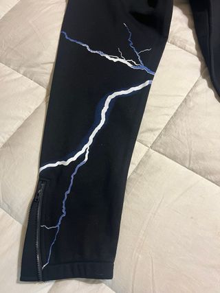 Trapstar Pantaloni Neri con Fulmini