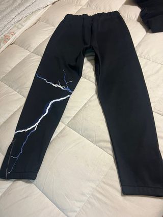 Trapstar Pantaloni Neri con Fulmini