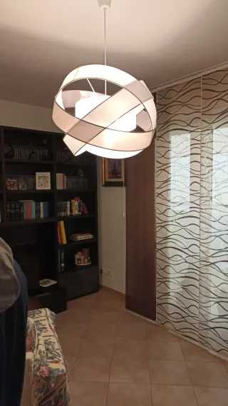 Lampadario moderno tessuto e plastica