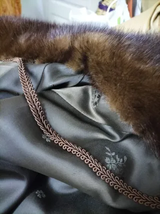 Abrigo largo tipo visón