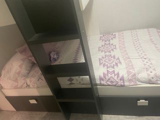 Litera Tren con armario y cajones