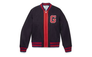 Chaqueta Gucci Varsity Talla 46 Azul/Rojo