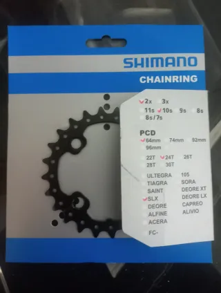 Plato Shimano SLX 24T 64mm 2x10v