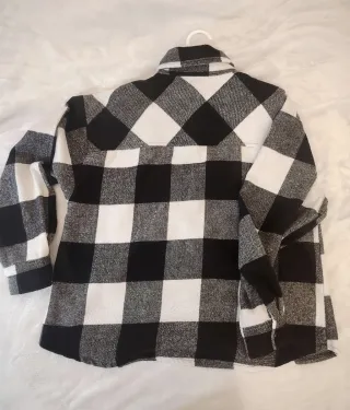 Chaqueta cuadros blanco y negro