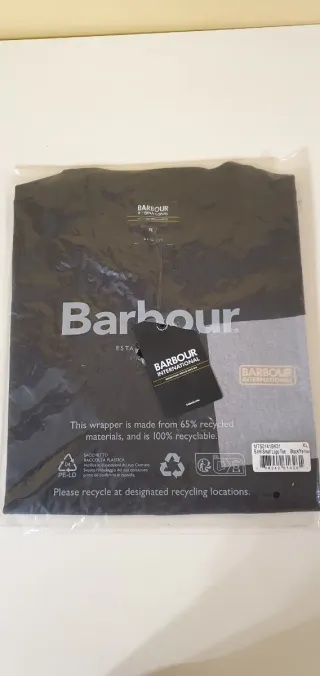 Camiseta Barbour International Negra Talla XL