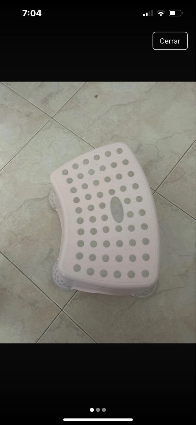 Taburete infantil rosa con Mickey y Minnie