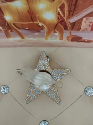 Portacandele a forma di stella in ceramica