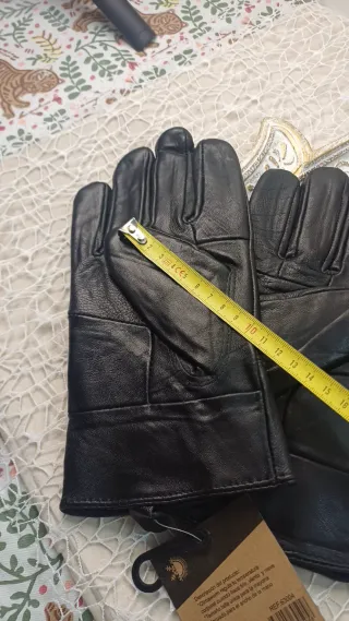 Guantes Piel Negros Hombre Táctiles Telf