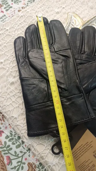 Guantes Piel Negros Hombre Táctiles Telf