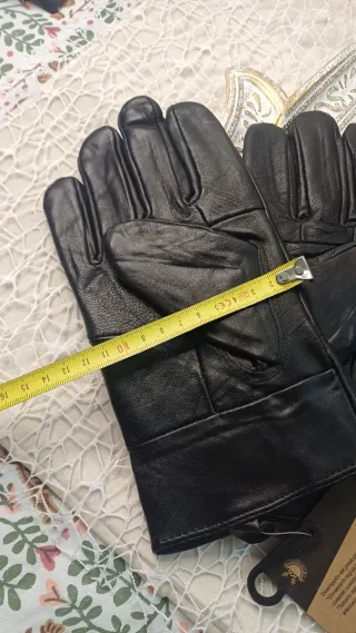 Guantes Piel Negros Hombre Táctiles Telf