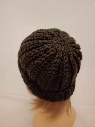 Berretto unisex chunky marrone