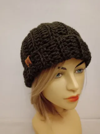 Berretto unisex chunky marrone