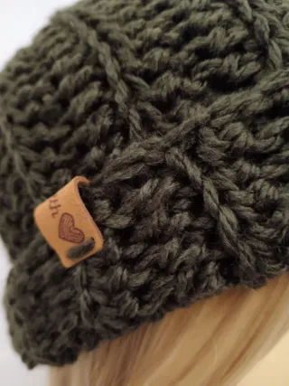 Berretto unisex chunky marrone