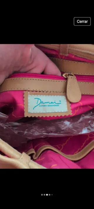 Bolso de cuero artesanal multicolor