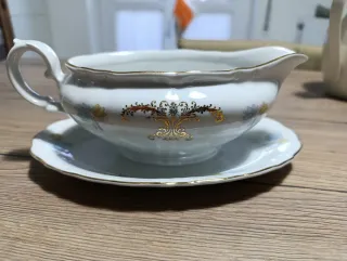 Salsiera vintage porcellana oro