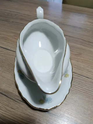 Salsiera vintage porcellana oro