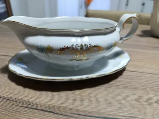 Salsiera vintage porcellana oro