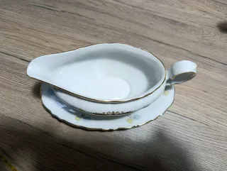 Salsiera vintage porcellana oro