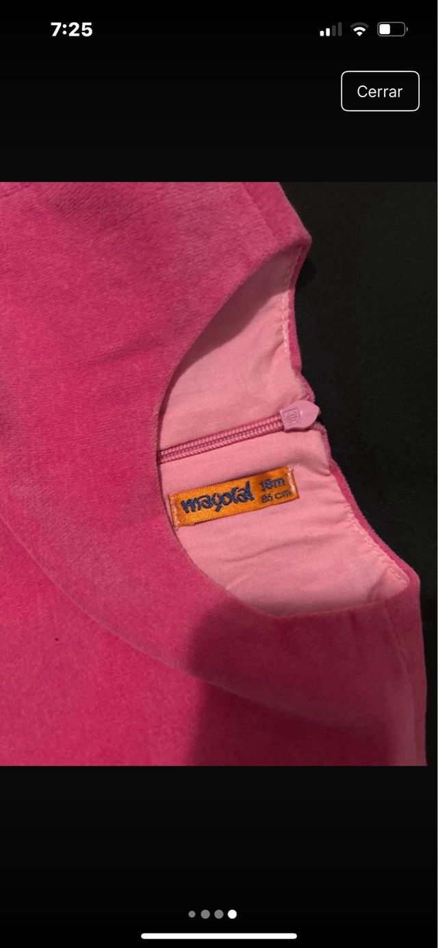 Vestido niña rosa con flores