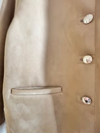 Chaqueta efecto ante forrada borreguillo