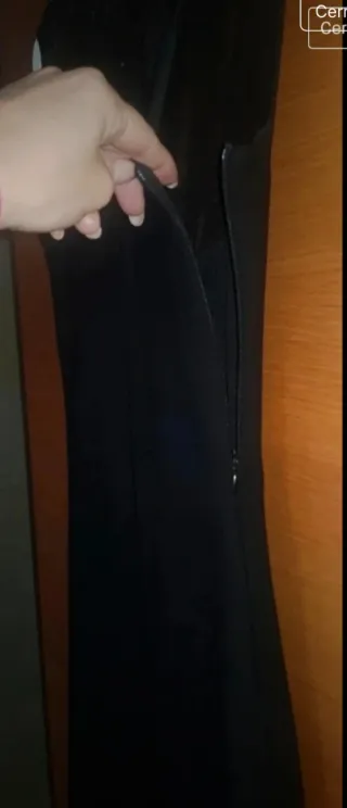 Vestido negro Zara encaje talla L