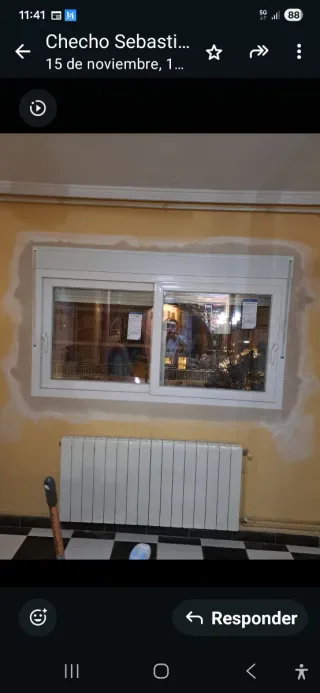 Ventana PVC corredera blanca