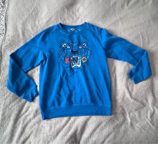 Sudadera Kenzo Tiger Azul Talla XS o 16 años