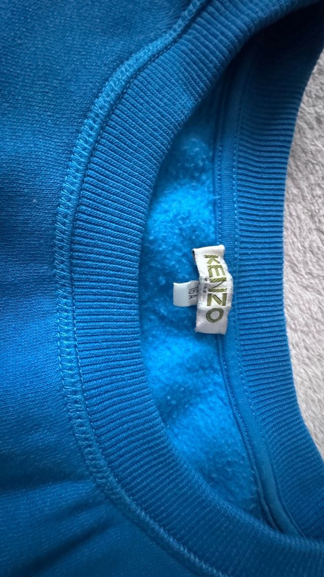 Sudadera Kenzo Tiger Azul Talla XS o 16 años