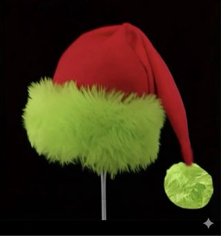 Cappello Babbo Natale Grinch Rosso e Verde