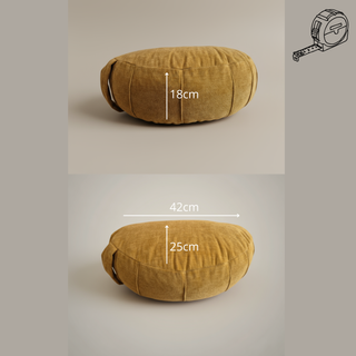 Cojín Yoga Media Luna Mostaza