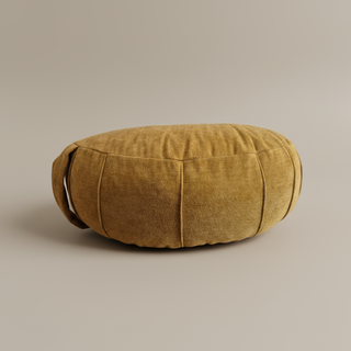 Cojín Yoga Media Luna Mostaza