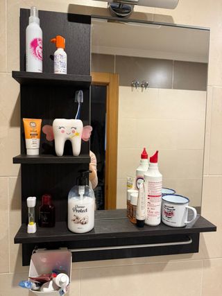 Espejo Baño IKEA Madera y Metal