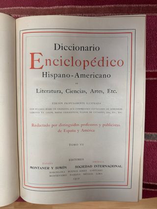 DICCIONARIO ENCICLOPÉDICO HISPANO-AMERICANO