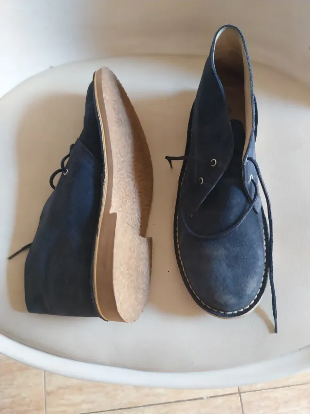 Botines ante azul marino talla 39