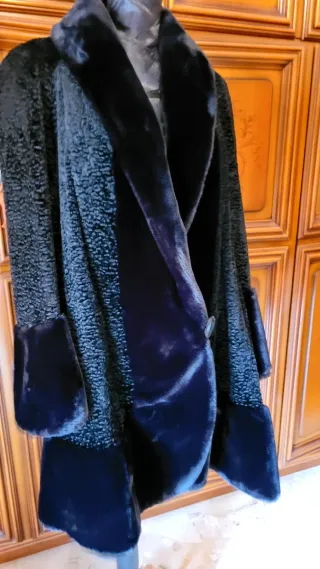 Cappotto Astrakan Nero